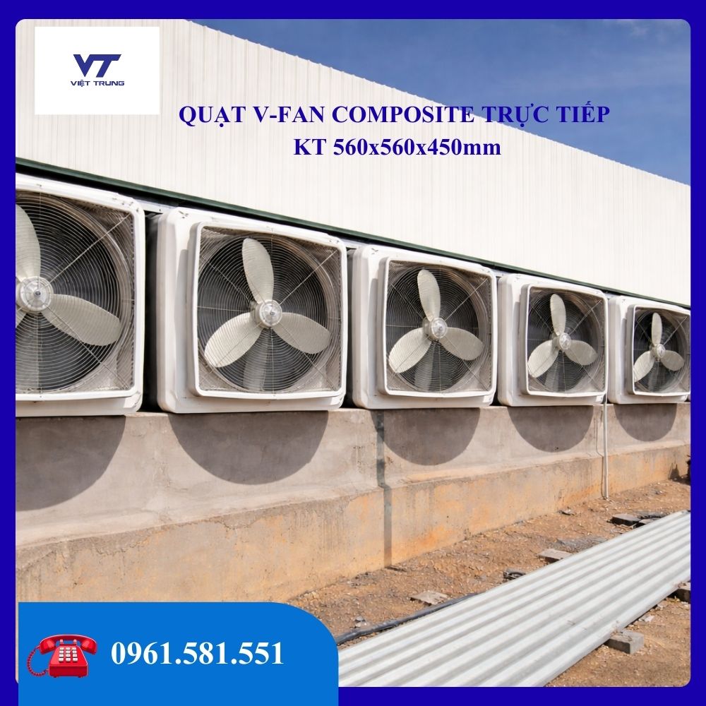QUẠT HÚT COMPOSITE TRỰC TIẾP KT560x560