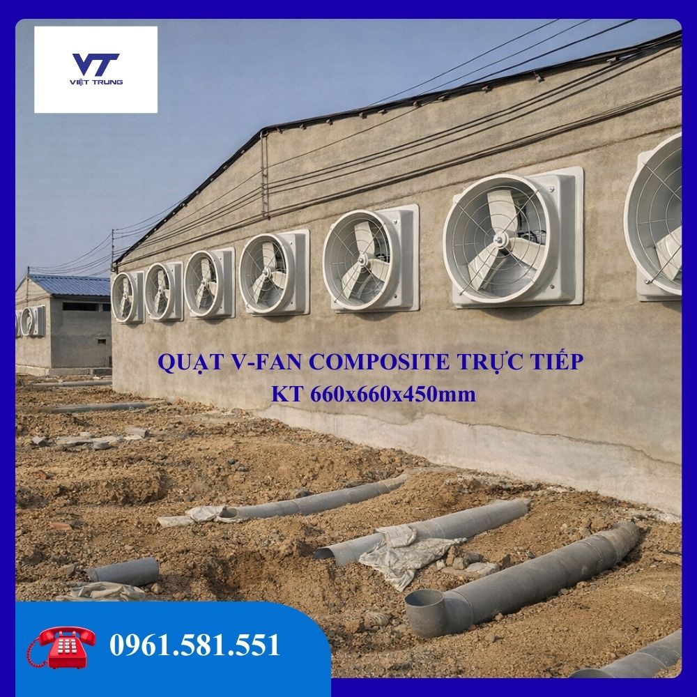 Quạt hút composite trực tiếp KT660x660