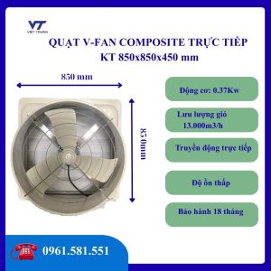 QUẠT HÚT COMPOSITE TRỰC TIẾP KT850x850