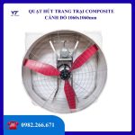 QUẠT HÚT TRANG TRẠI COMPOSITE CÁNH ĐỎ 1060x1060mm