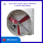 QUẠT HÚT TRANG TRẠI COMPOSITE CÁNH ĐỎ 1060x1060mm