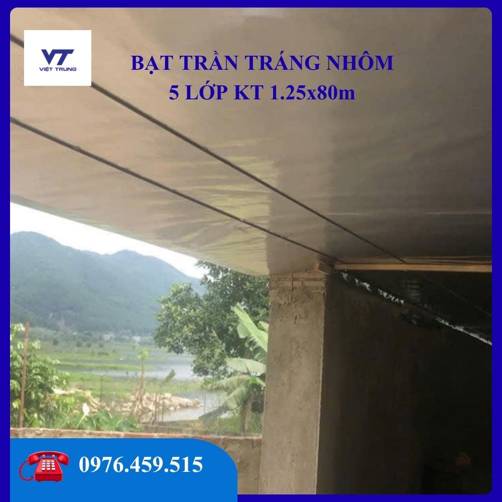 BẠT TRẦN TRÁNG NHÔM 5 LỚP KT 125x800mm