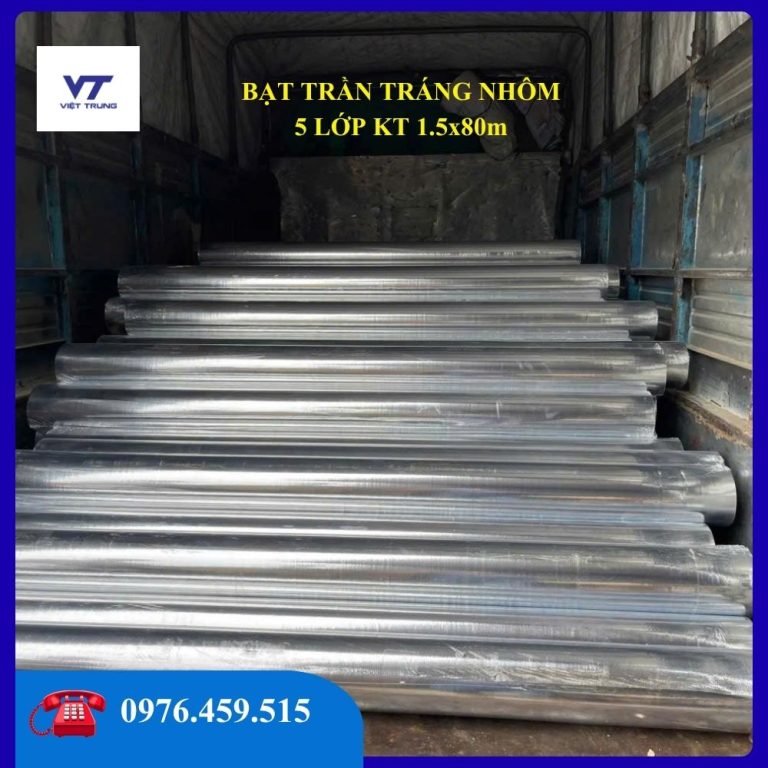 BẠT TRẦN TRÁNG NHÔM 5 LỚP KT 150x8000cm