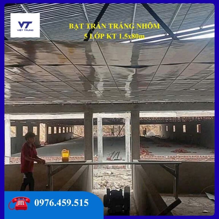BẠT TRẦN TRÁNG NHÔM 5 LỚP KT 150x8000cm