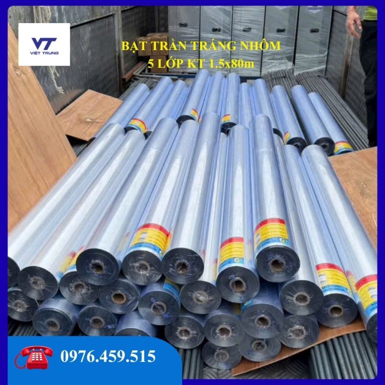 BẠT TRẦN TRÁNG NHÔM 5 LỚP KT 150x8000cm