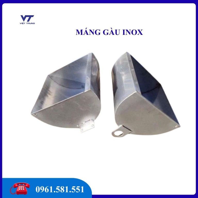 MÁNG GÀU INOX CHO HEO NÁI