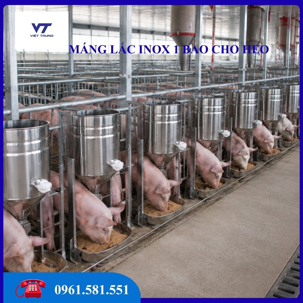 Máng lắc inox 1 bao 25kg