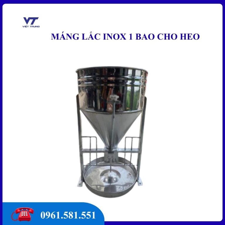 Máng lắc inox 1 bao 25kg
