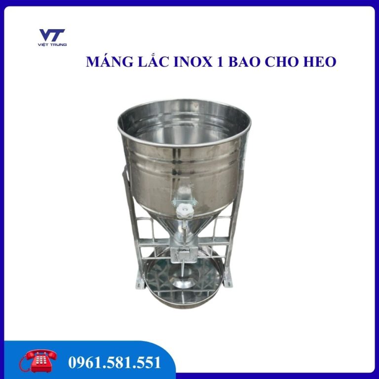 Máng lắc inox 1 bao 25kg