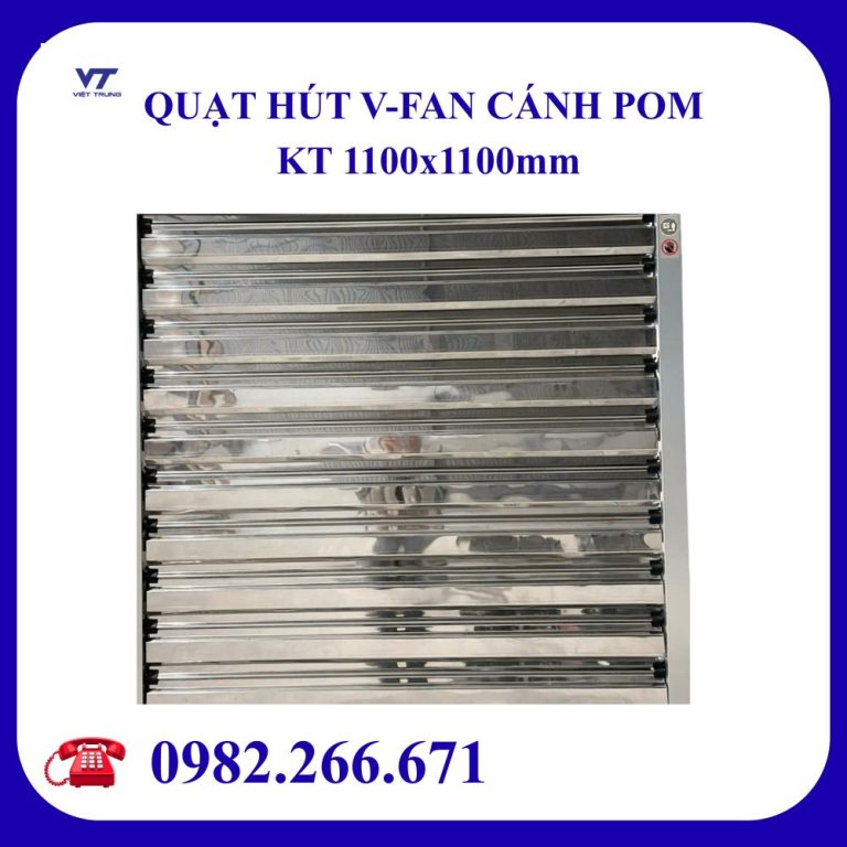 QUẠT HÚT VUÔNG CÁNH POM 1100x1100mm