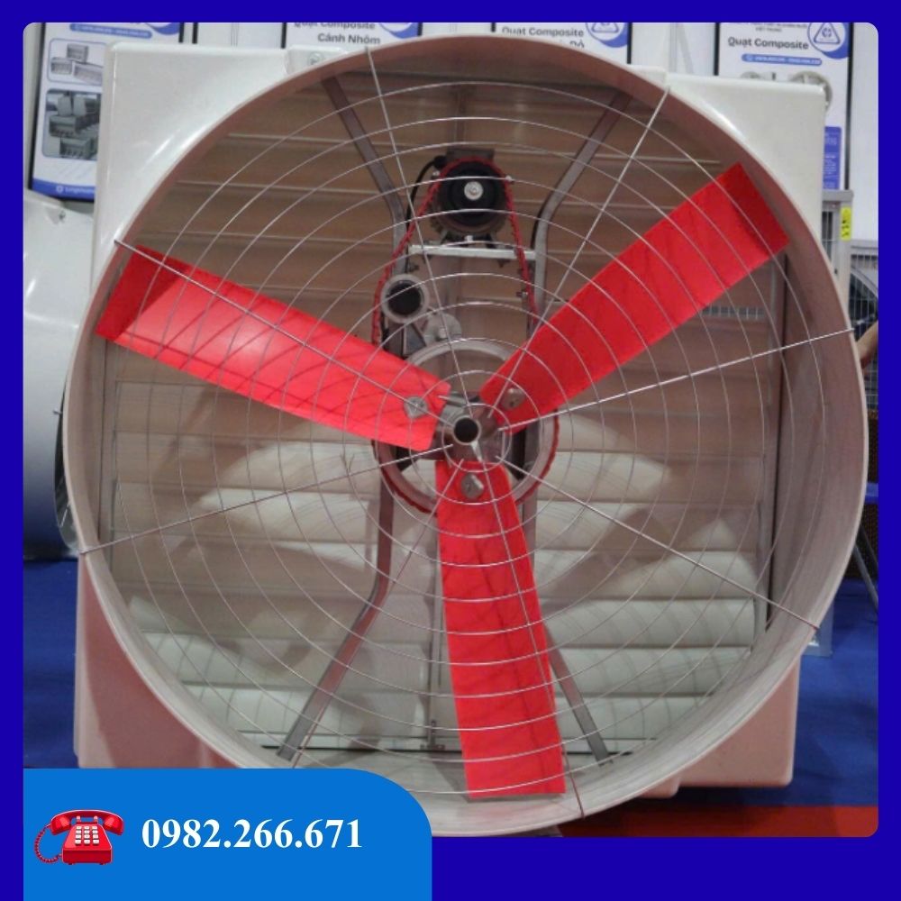 QUẠT HÚT TRANG TRẠI COMPOSITE CÁNH ĐỎ 1060x1060mm