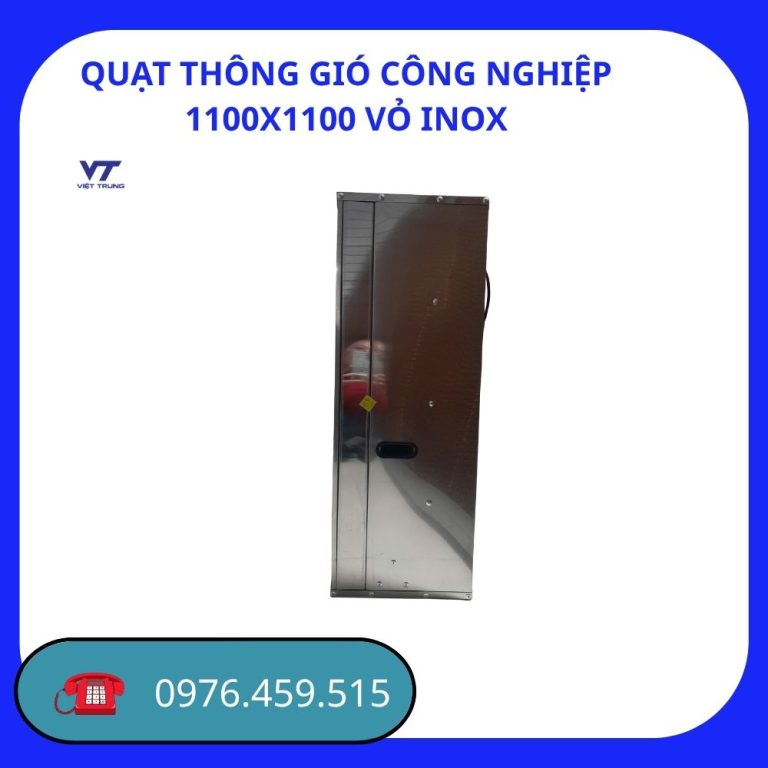 QUẠT THÔNG GIÓ CÔNG NGHIỆP 1100X1100 VỎ INOX