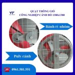QUẠT THÔNG GIÓ CÔNG NGHIỆP CÁNH ĐỎ 1380×1380