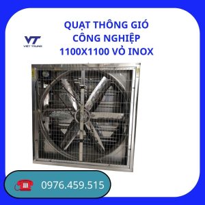 QUẠT THÔNG GIÓ CÔNG NGHIỆP 1100X1100 VỎ INOX