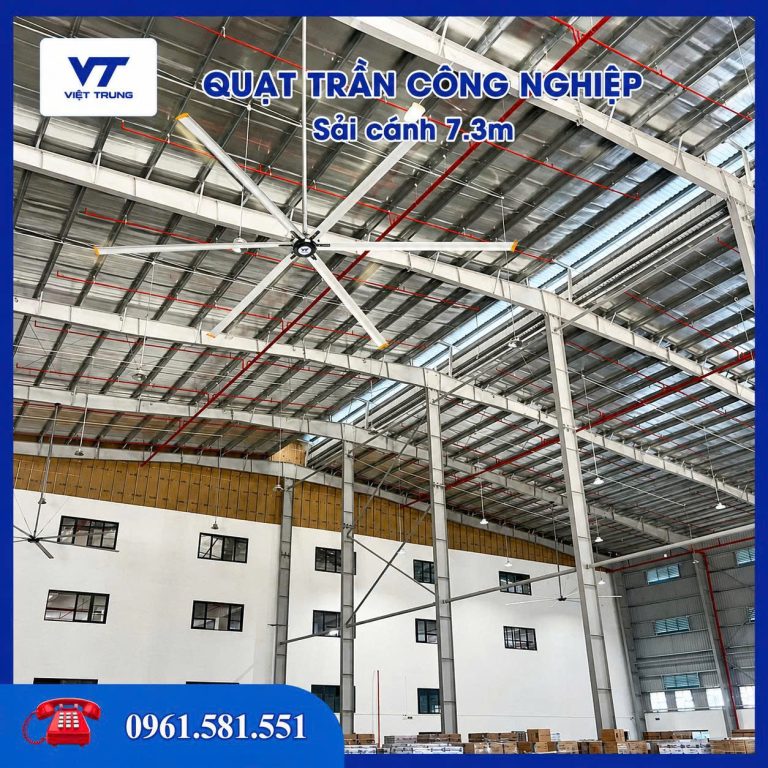 QUẠT TRẦN CÔNG NGHIỆP SẢI CÁNH 7,3M