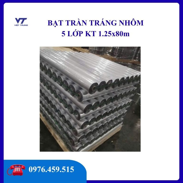 BẠT TRẦN TRÁNG NHÔM 5 LỚP KT 125x800mm